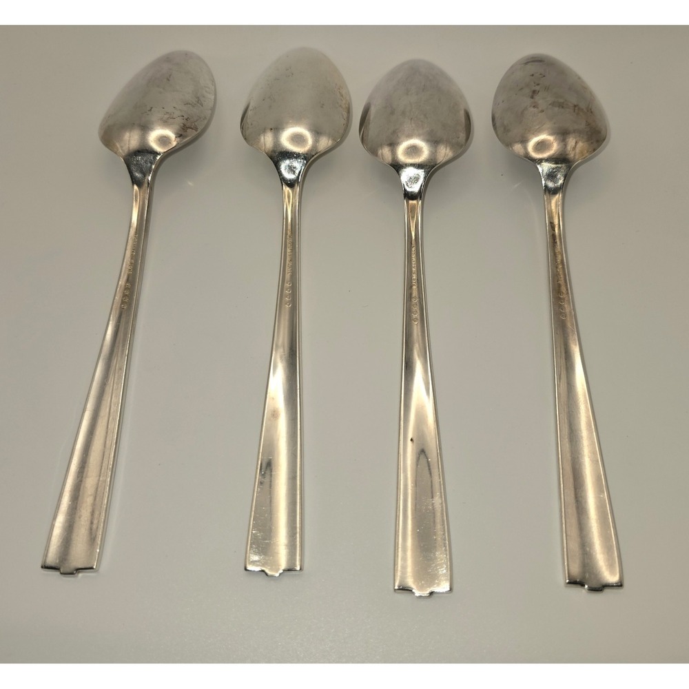 Vintage Oneida Nobility Plate‎ Caprice Silverplate Serving Spoons Set of 4 -957 - Picture 3 of 5
